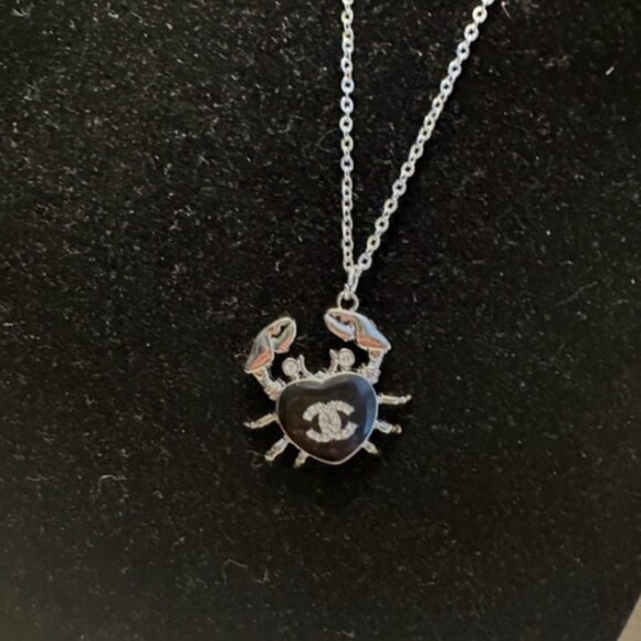 CHANEL Silver Crab Pendant